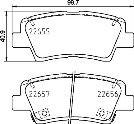 Pagid T2696 - Тормозные колодки, дисковые, комплект autospares.lv