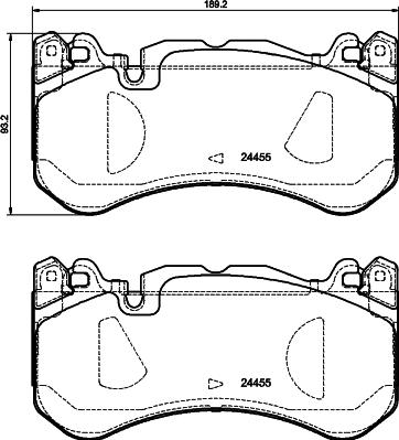 Ferodo FSL5233 - Тормозные колодки, дисковые, комплект autospares.lv