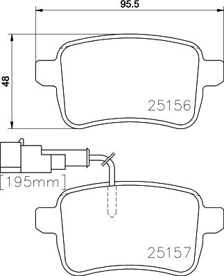 Pagid T2011 - Тормозные колодки, дисковые, комплект autospares.lv