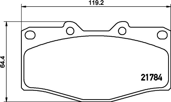 Pagid T2144 - Тормозные колодки, дисковые, комплект autospares.lv