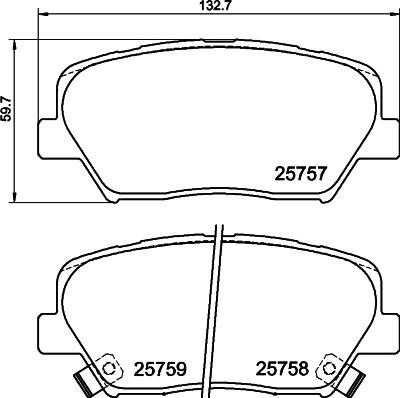 Pagid T2386 - Тормозные колодки, дисковые, комплект autospares.lv