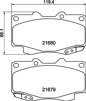 Pagid T2320 - Тормозные колодки, дисковые, комплект autospares.lv