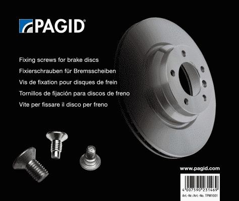 Pagid TPM1001 - Набор, болты autospares.lv