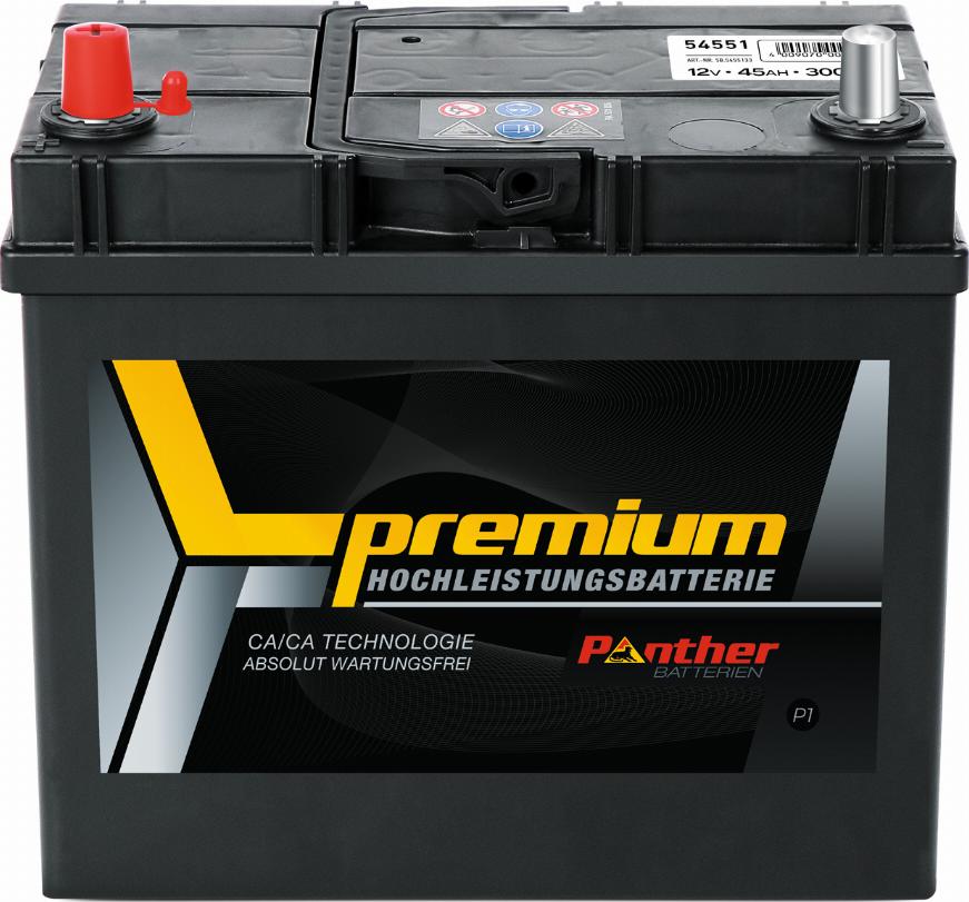PANTHER SB.5455133n - Стартерная аккумуляторная батарея, АКБ autospares.lv