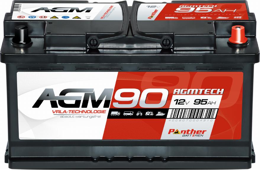 PANTHER SB.AGM90n - Стартерная аккумуляторная батарея, АКБ autospares.lv