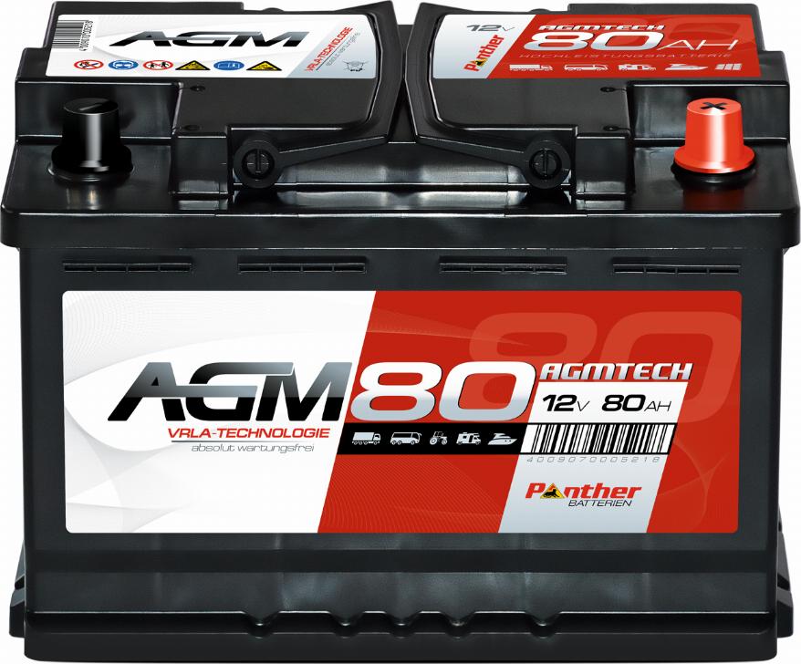 PANTHER SB.AGM80n - Стартерная аккумуляторная батарея, АКБ autospares.lv
