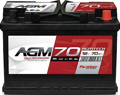 PANTHER SB.AGM70 - Стартерная аккумуляторная батарея, АКБ autospares.lv