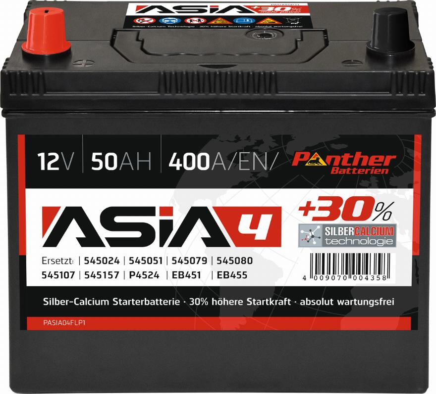 PANTHER SB.ASIA04 - Стартерная аккумуляторная батарея, АКБ autospares.lv
