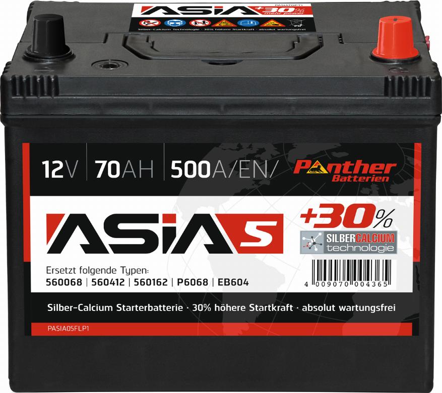 PANTHER SB.ASIA05 - Стартерная аккумуляторная батарея, АКБ autospares.lv