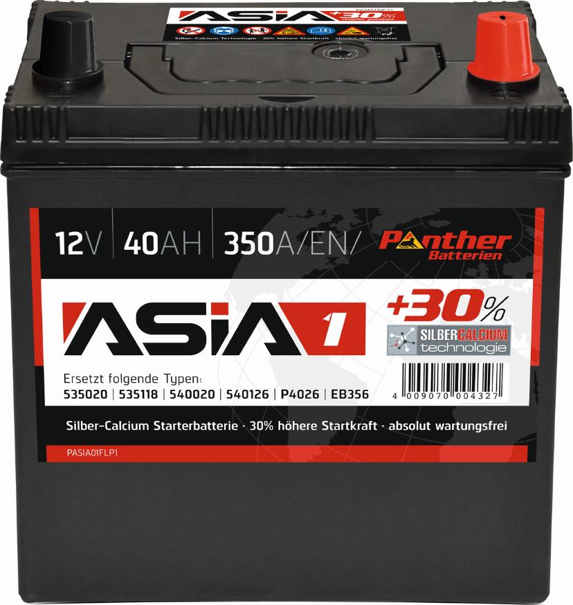 PANTHER SB.ASIA01 - Стартерная аккумуляторная батарея, АКБ autospares.lv