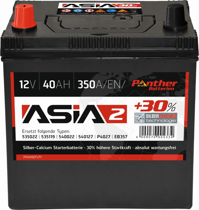 PANTHER SB.ASIA02 - Стартерная аккумуляторная батарея, АКБ autospares.lv