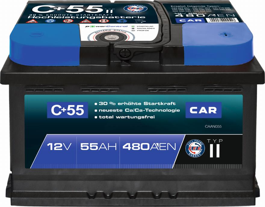PANTHER SB.C55 - Стартерная аккумуляторная батарея, АКБ autospares.lv