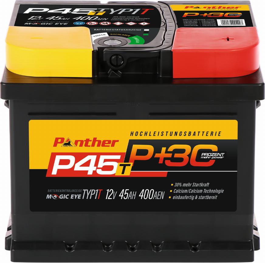 PANTHER SB.P45T - Стартерная аккумуляторная батарея, АКБ autospares.lv