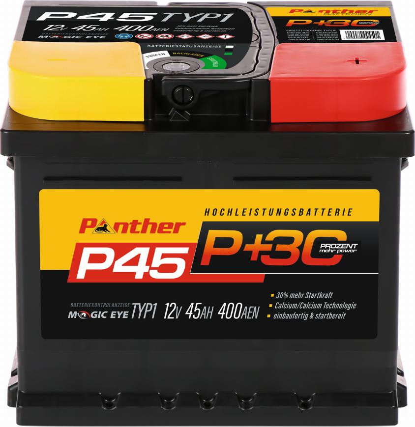 PANTHER SB.P45 - Стартерная аккумуляторная батарея, АКБ autospares.lv