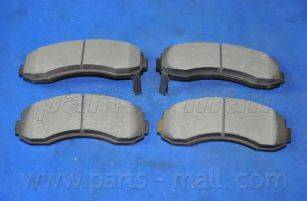 Parts-Mall PKB-009-S - Тормозные колодки, дисковые, комплект autospares.lv