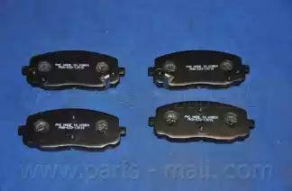 Parts-Mall PKB-023-S - Тормозные колодки, дисковые, комплект autospares.lv