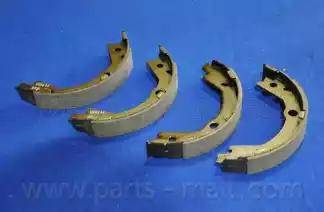 Parts-Mall PLA-028 - Комплект тормозных колодок, барабанные autospares.lv