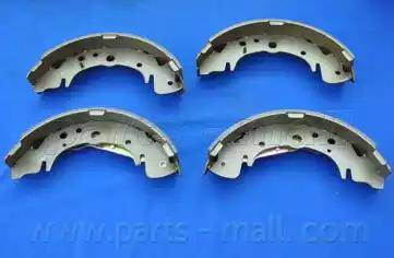 Parts-Mall PLB-016 - Комплект тормозных колодок, барабанные autospares.lv