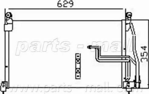 Parts-Mall PXNC1-009 - Конденсатор кондиционера autospares.lv