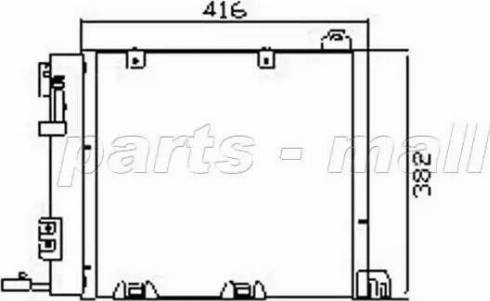 Parts-Mall PXNC1-005 - Конденсатор кондиционера autospares.lv