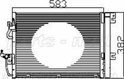 Parts-Mall PXNC1-008 - Конденсатор кондиционера autospares.lv