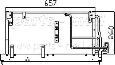 Parts-Mall PXNC1-014 - Конденсатор кондиционера autospares.lv