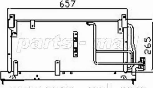 Parts-Mall PXNC1-010 - Конденсатор кондиционера autospares.lv