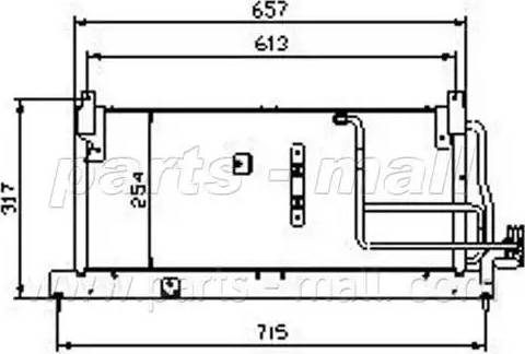 Parts-Mall PXNC1-011 - Конденсатор кондиционера autospares.lv