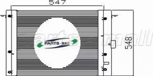 Parts-Mall PXNC7-001 - Конденсатор кондиционера autospares.lv