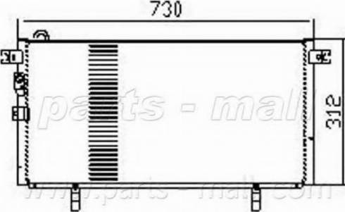 Parts-Mall PXNCG-013 - Конденсатор кондиционера autospares.lv