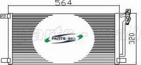 Parts-Mall PXNCV-003 - Конденсатор кондиционера autospares.lv