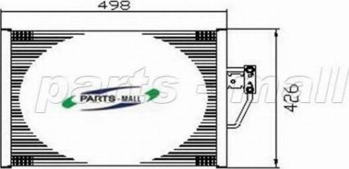 Parts-Mall PXNCV-007 - Конденсатор кондиционера autospares.lv