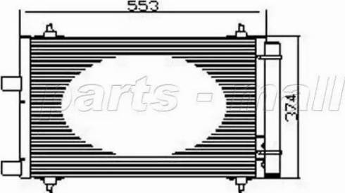 Parts-Mall PXNCX-053L - Конденсатор кондиционера autospares.lv