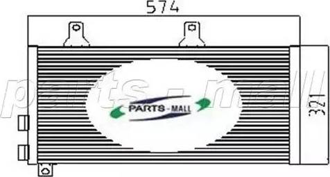 Parts-Mall PXNCX-001X - Конденсатор кондиционера autospares.lv