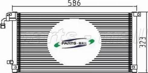 Parts-Mall PXNCX-008Z - Конденсатор кондиционера autospares.lv