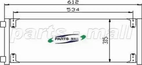Parts-Mall PXNCX-035G - Конденсатор кондиционера autospares.lv
