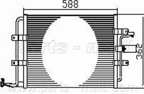 Parts-Mall PXNCX-075T - Конденсатор кондиционера autospares.lv