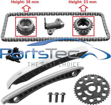 PartsTec PTA114-0077 - Комплект цепи привода распредвала autospares.lv