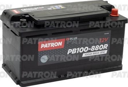 Patron PB100-880R - Стартерная аккумуляторная батарея, АКБ autospares.lv