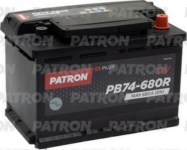 Patron PB74-680R - Стартерная аккумуляторная батарея, АКБ autospares.lv