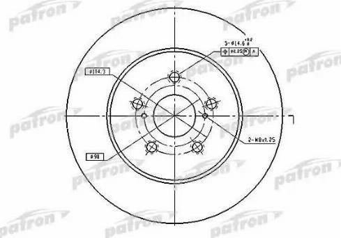 Patron PBD4493 - Тормозной диск autospares.lv