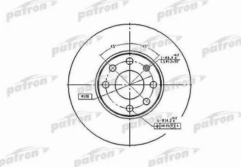 Patron PBD4042 - Тормозной диск autospares.lv