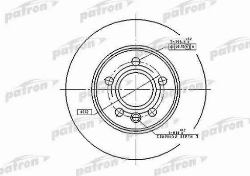 Patron PBD4047 - Тормозной диск autospares.lv