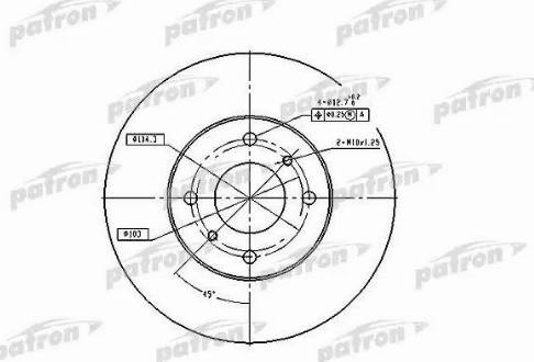 Patron PBD4169 - Тормозной диск autospares.lv