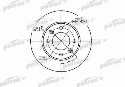 Patron PBD4185 - Тормозной диск autospares.lv