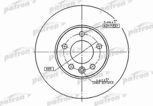 Patron PBD4308 - Тормозной диск autospares.lv