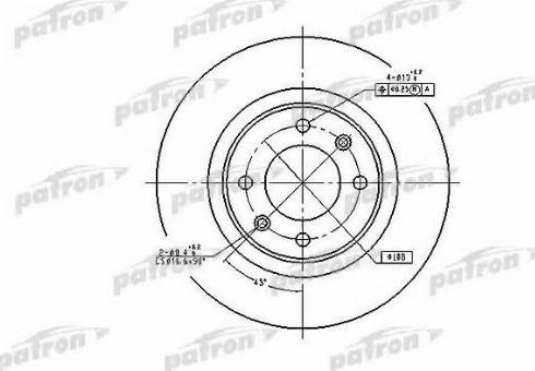 Patron PBD4215 - Тормозной диск autospares.lv