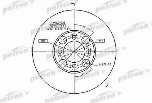 Patron PBD1998 - Тормозной диск autospares.lv