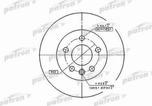 Patron PBD1596 - Тормозной диск autospares.lv