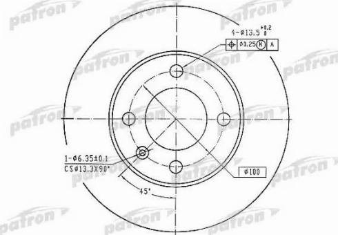 Patron PBD1517 - Тормозной диск autospares.lv